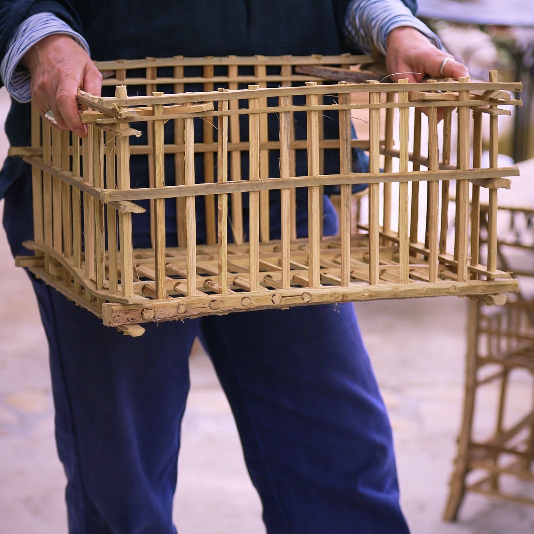 Meuble Artisanal en Bois de Palmier Dattier-Cagette khashabi-Egypte (55x41cm)