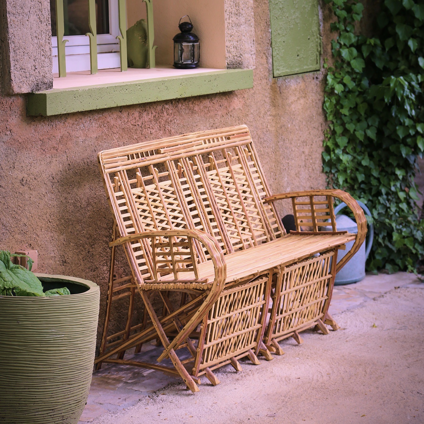 Meuble Artisanal en Bois de Palmier Dattier-banquette Thiqa-Egypte. MobPBT. La Route des Rois. Lifestyle. Mobilier artisanal