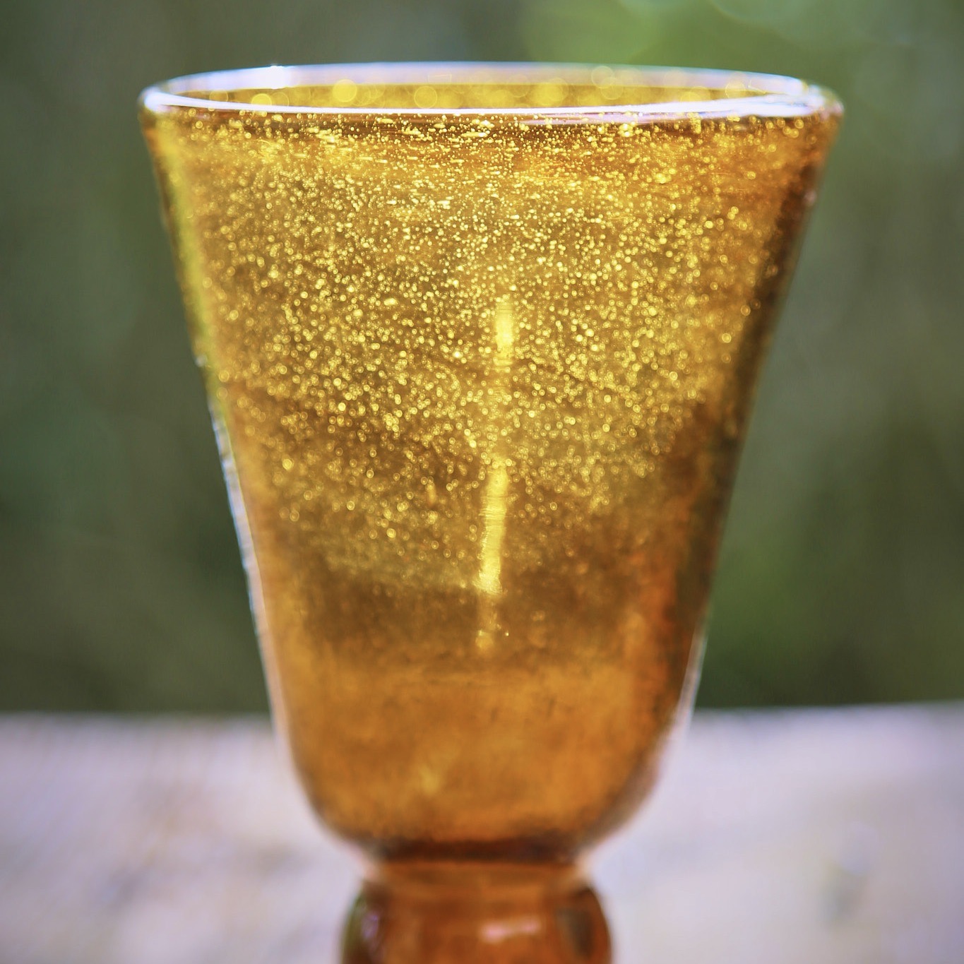 Verre à pied Jafar ambre miel Egypte. VerJa4. La Route des Rois. Lifestyle. Verres Soufflés Egypte