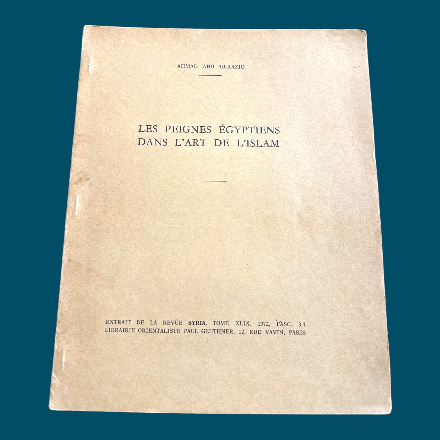 Les Peignes Égyptiens dans l\'Art de l\'Islam (220x228mm)