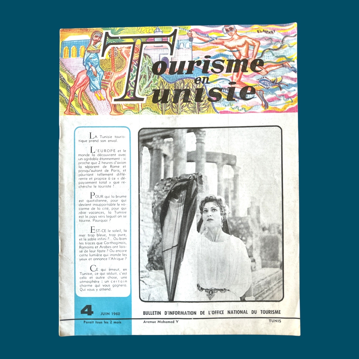 Revue : Tourisme en Tunisie 4 juin 1960 (230x295mm)
