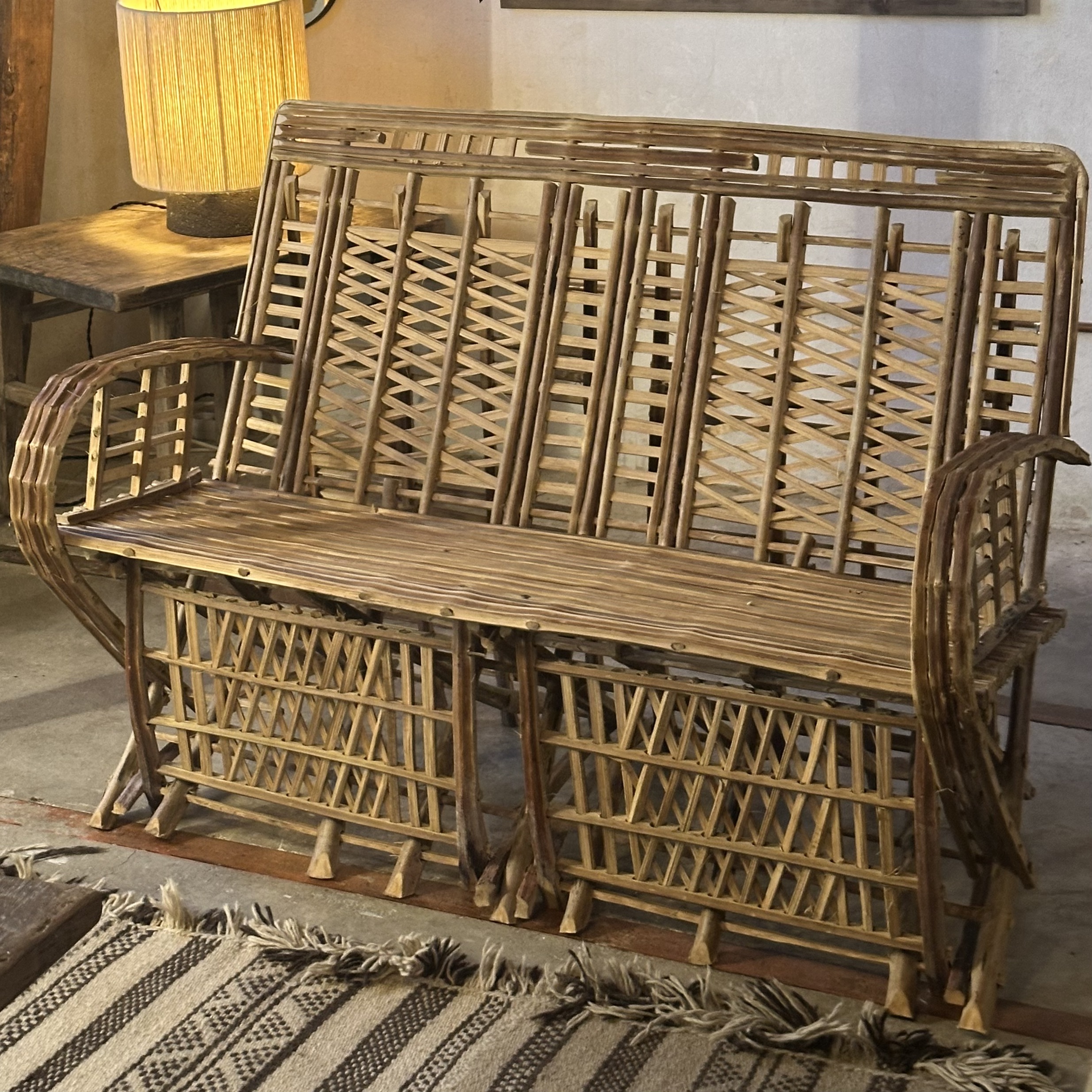 Meuble Artisanal en Bois de Palmier Dattier-banquette Thiqa-Egypte. MobPBT. La Route des Rois. Lifestyle. Mobilier artisanal