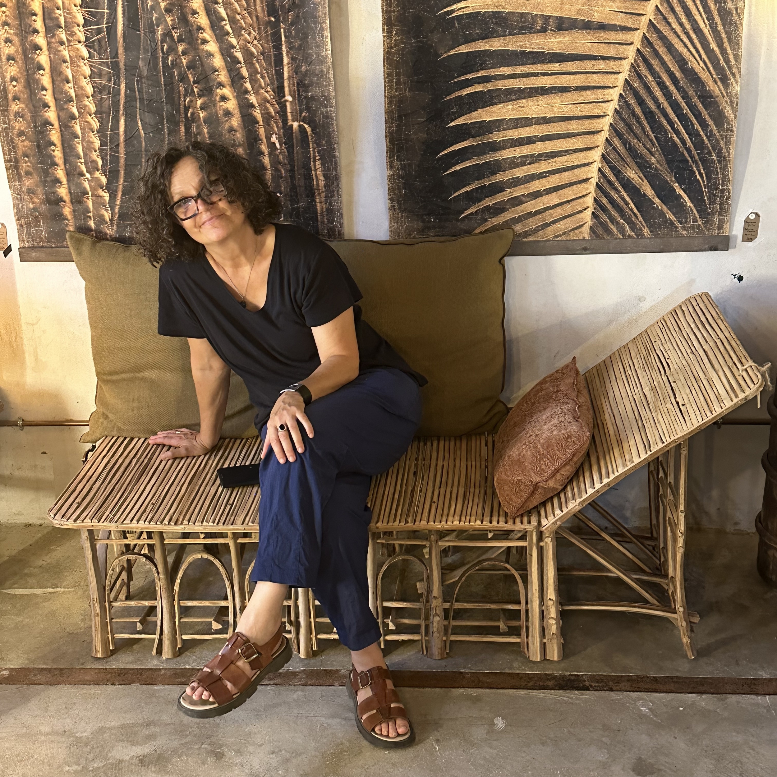 Meuble Artisanal en Bois de Palmier Dattier-Chaise Longue Paloma-Egypte. MobPCl. La Route des Rois. Lifestyle. Mobilier artisanal