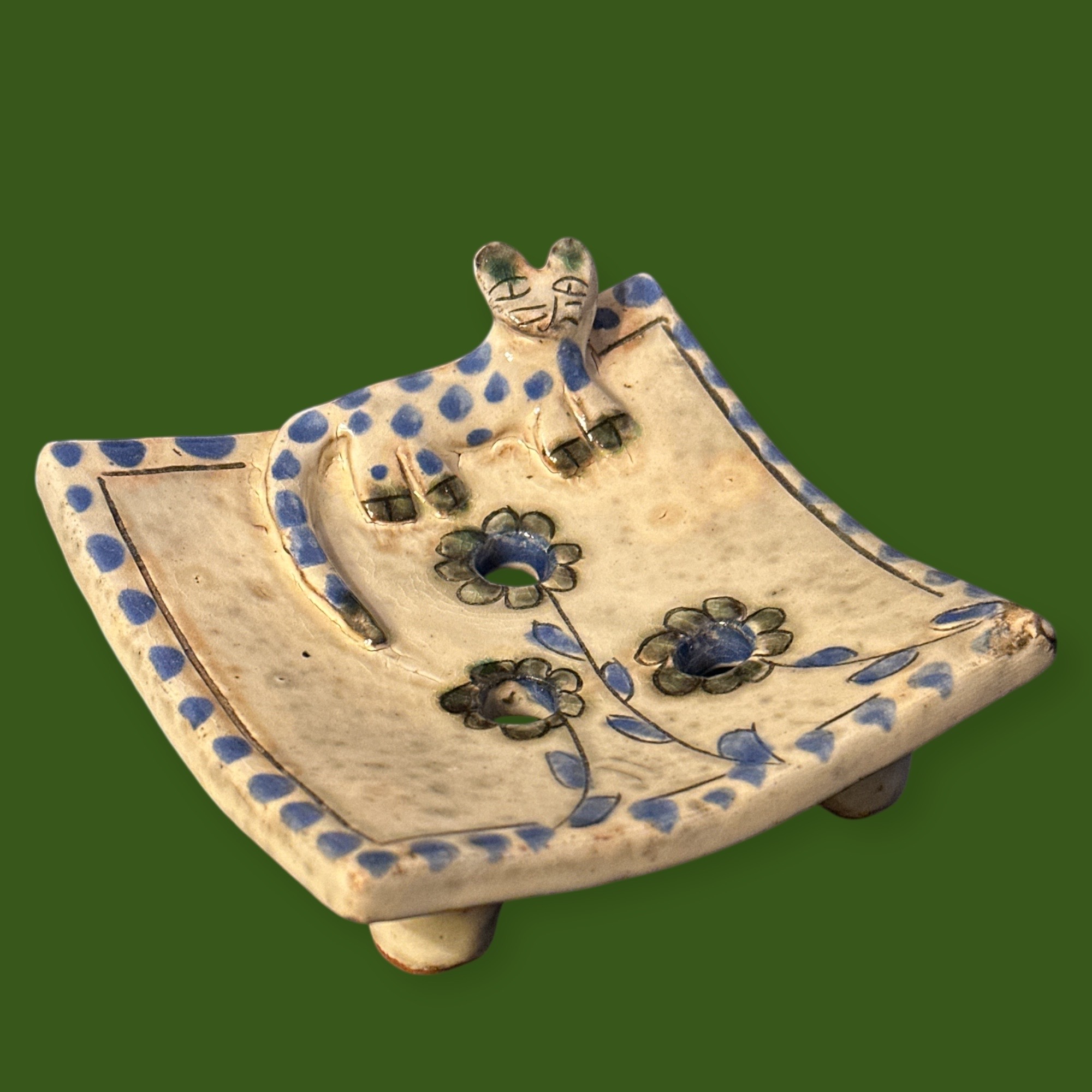 Porte-Savon Céramique Bestiaire du Fayoum Grand Format (14x14cm)