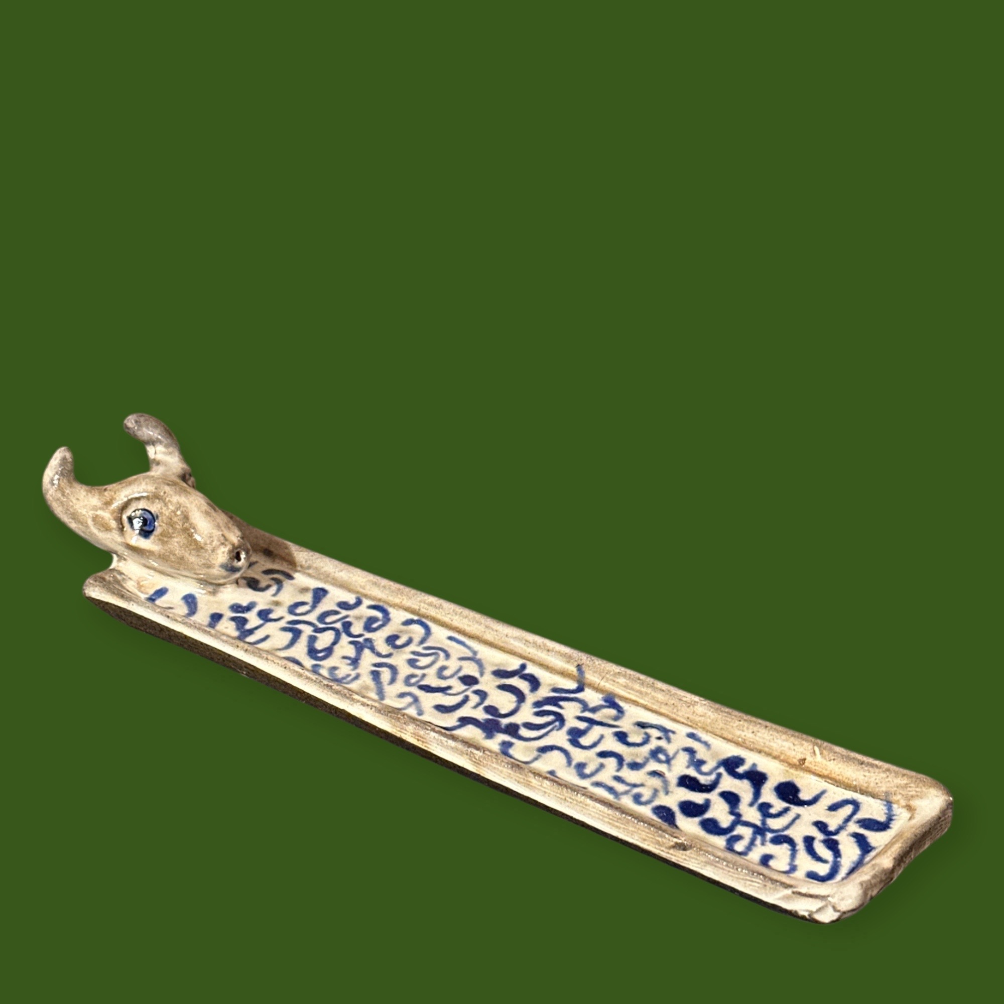 Porte-Encens Céramique Bestiaire du Fayoum (26x5cm)