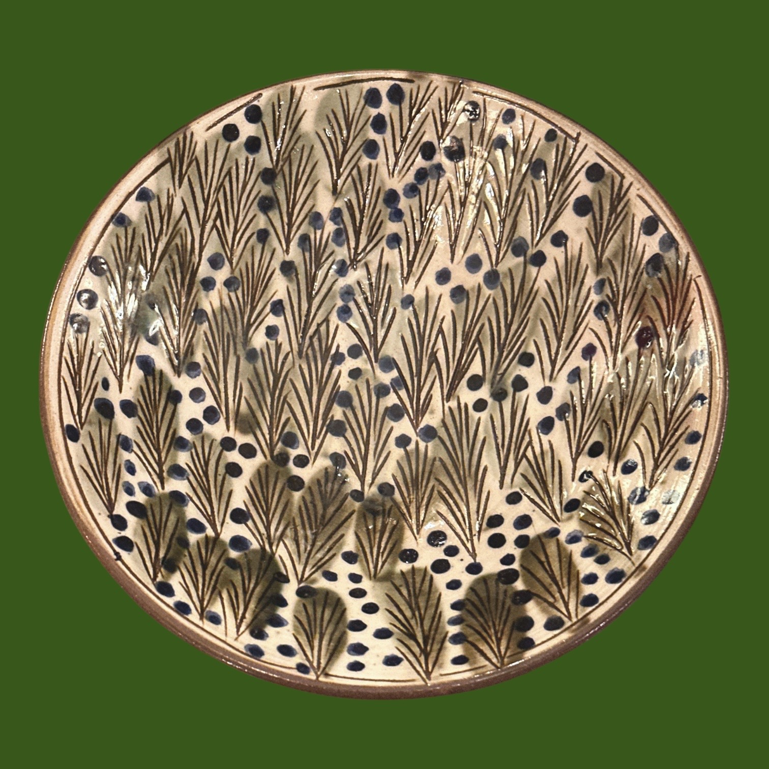 Petite Assiette Céramique Ateliers Fayoum ( 19x6cm)