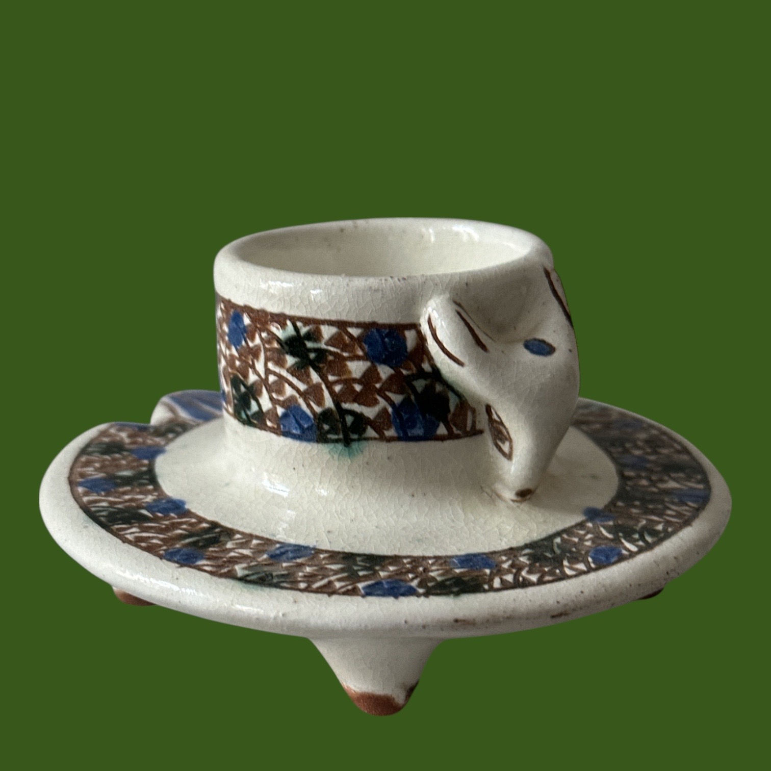 Coquetier Céramique Bestiaire du Fayoum (10x6cm)