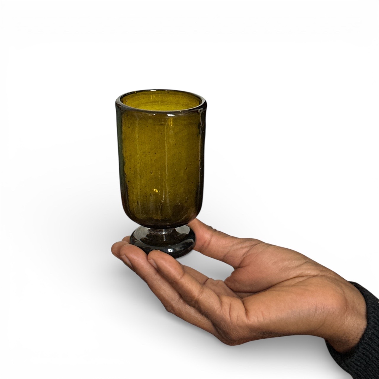 Verre Shérazade kaki Egypte. VerSh6. La Route des Rois. Lifestyle. Verre soufflé Egypte