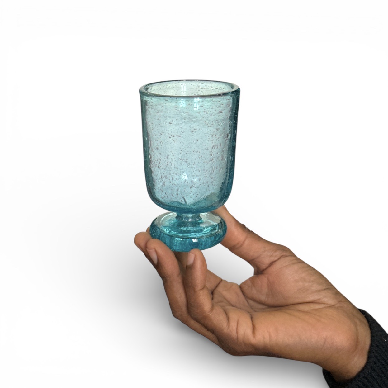 Verre Shérazade bleu menthe Egypte. VerSh5. La Route des Rois. Lifestyle. Verre soufflé Egypte