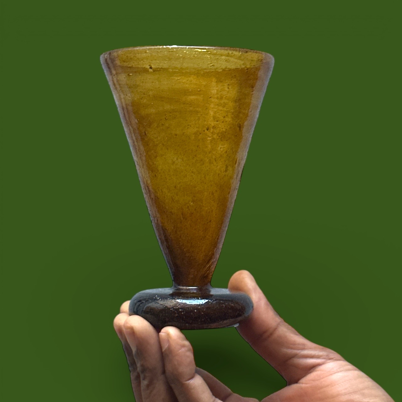 Verre / Coupe Noor ambre miel Egypte (9x13cm)