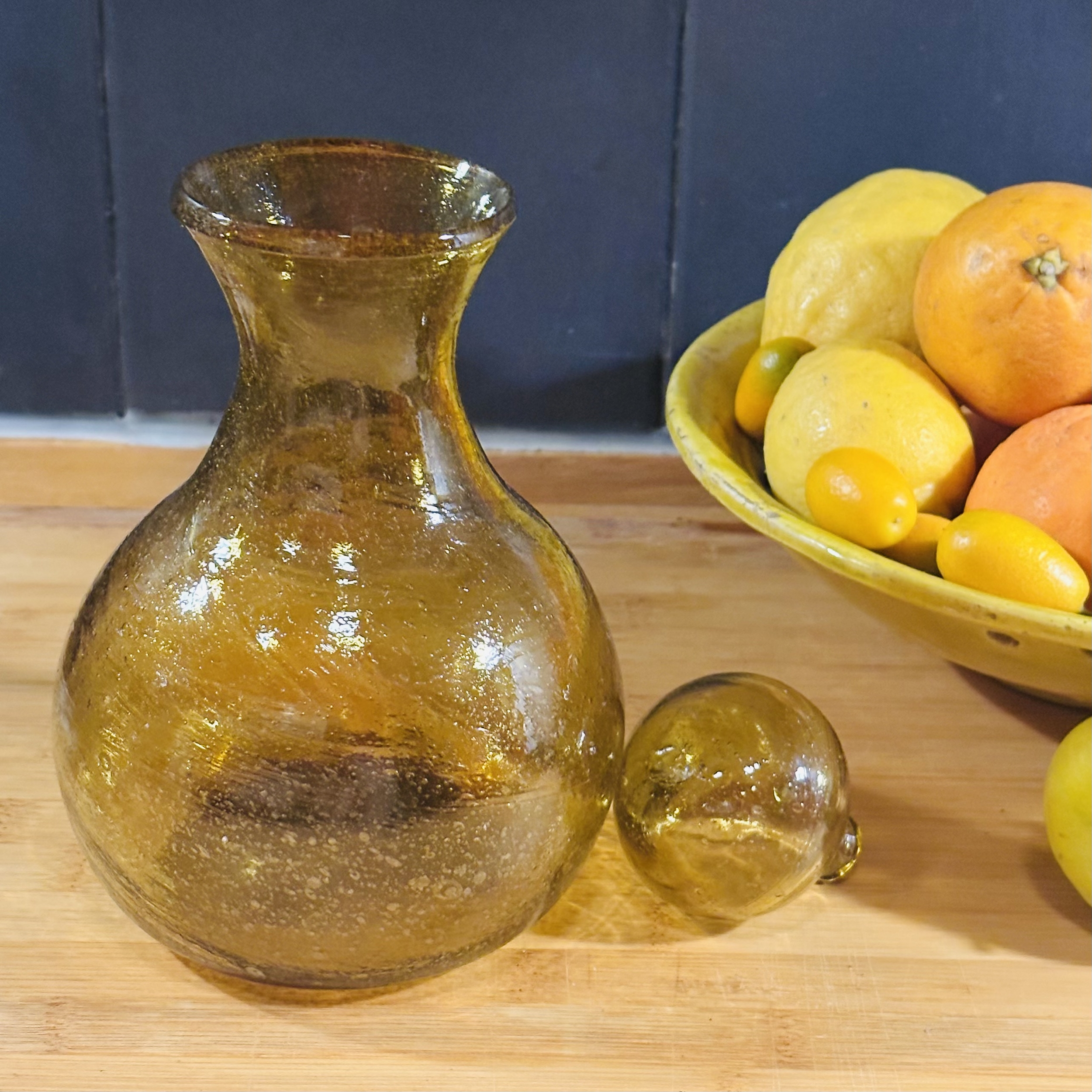 Carafe Badr ambre Egypte. VerBaCa1. La Route des Rois. Lifestyle. Verres Soufflés Egypte