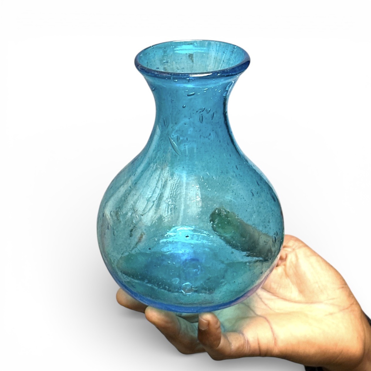 Carafe Badr turquoise Egypte. VerBaCa2. La Route des Rois. Lifestyle. Verres Soufflés Egypte