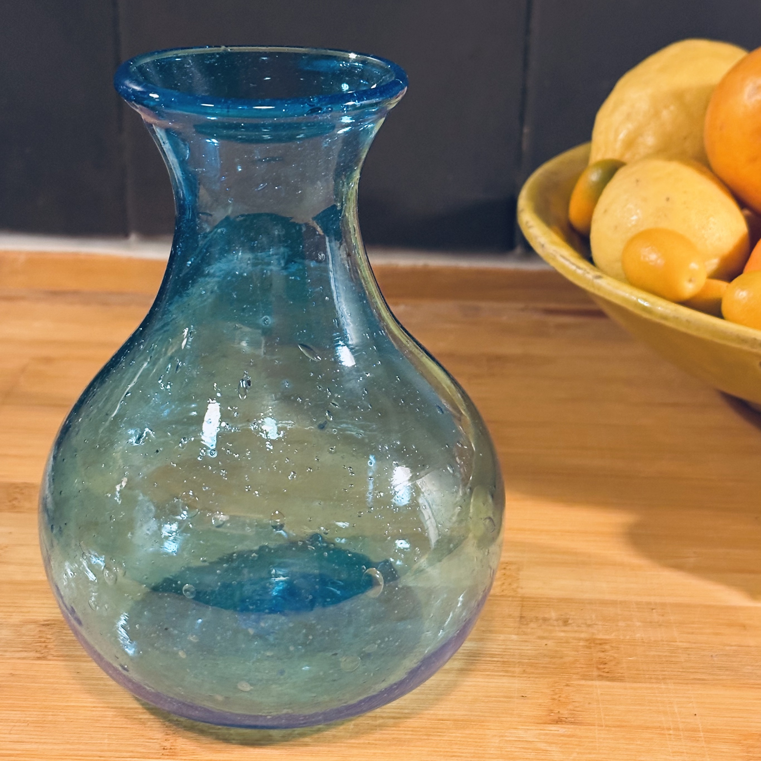 Carafe Badr turquoise Egypte. VerBaCa2. La Route des Rois. Lifestyle. Verres Soufflés Egypte
