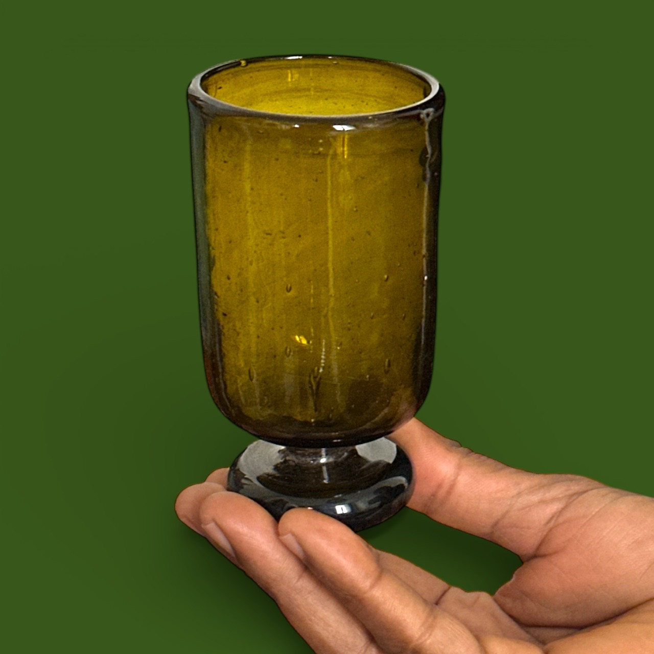 Verre Shérazade kaki Egypte (12x7cm)