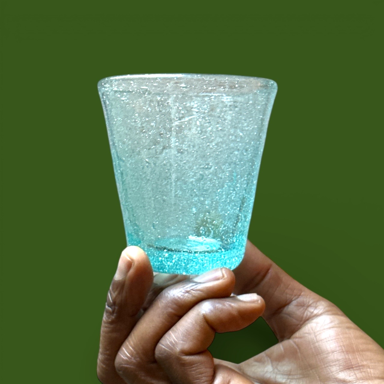 Verre Aladin bleu menthe (6x10cm)