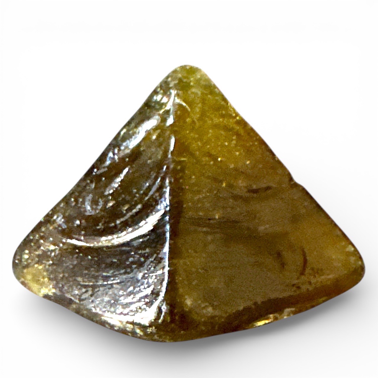 Pyramide en pâte de verre ambre. VerPyGo3. La Route des Rois. Lifestyle. Pâte de Verre Décorative