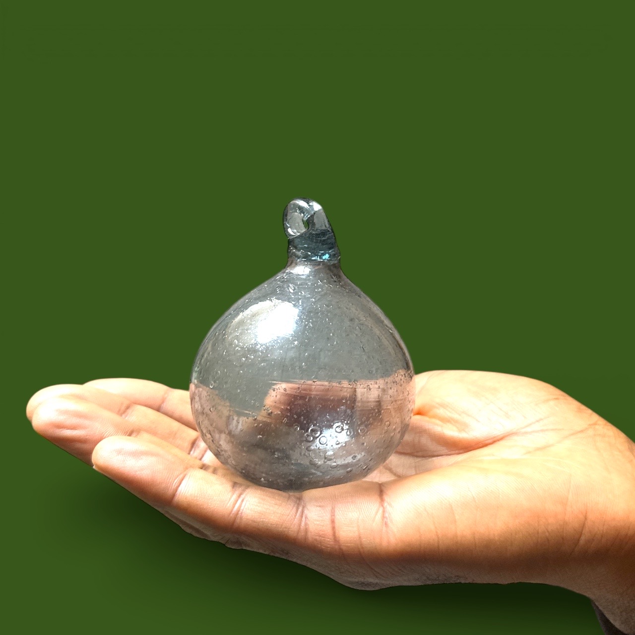 Boule de verre grise. Aurora Egypte. Small (8x10cm)