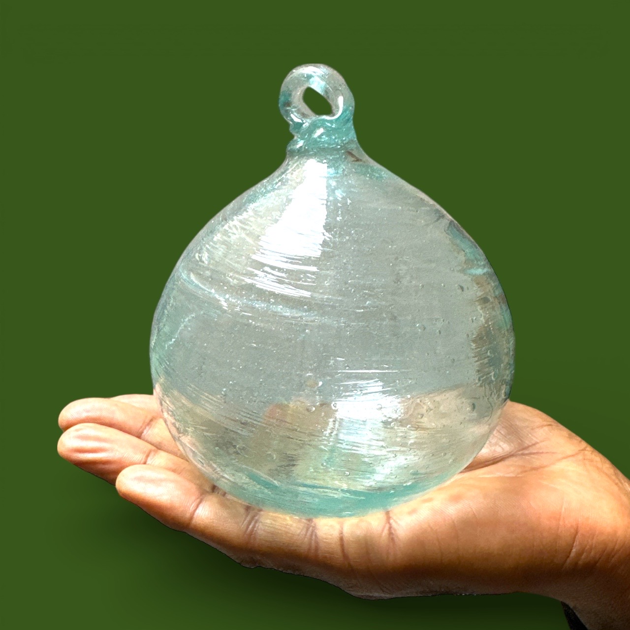 Boule de verre incolore. Aurora Egypte. Medium Large (13x15cm)