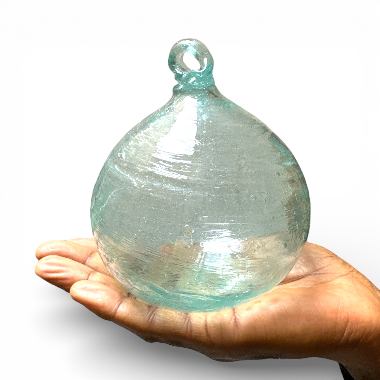 Boule de verre incolore. Aurora Egypte. Medium Large. VerBou16. Lifestyle. Pâte de Verre Décorative