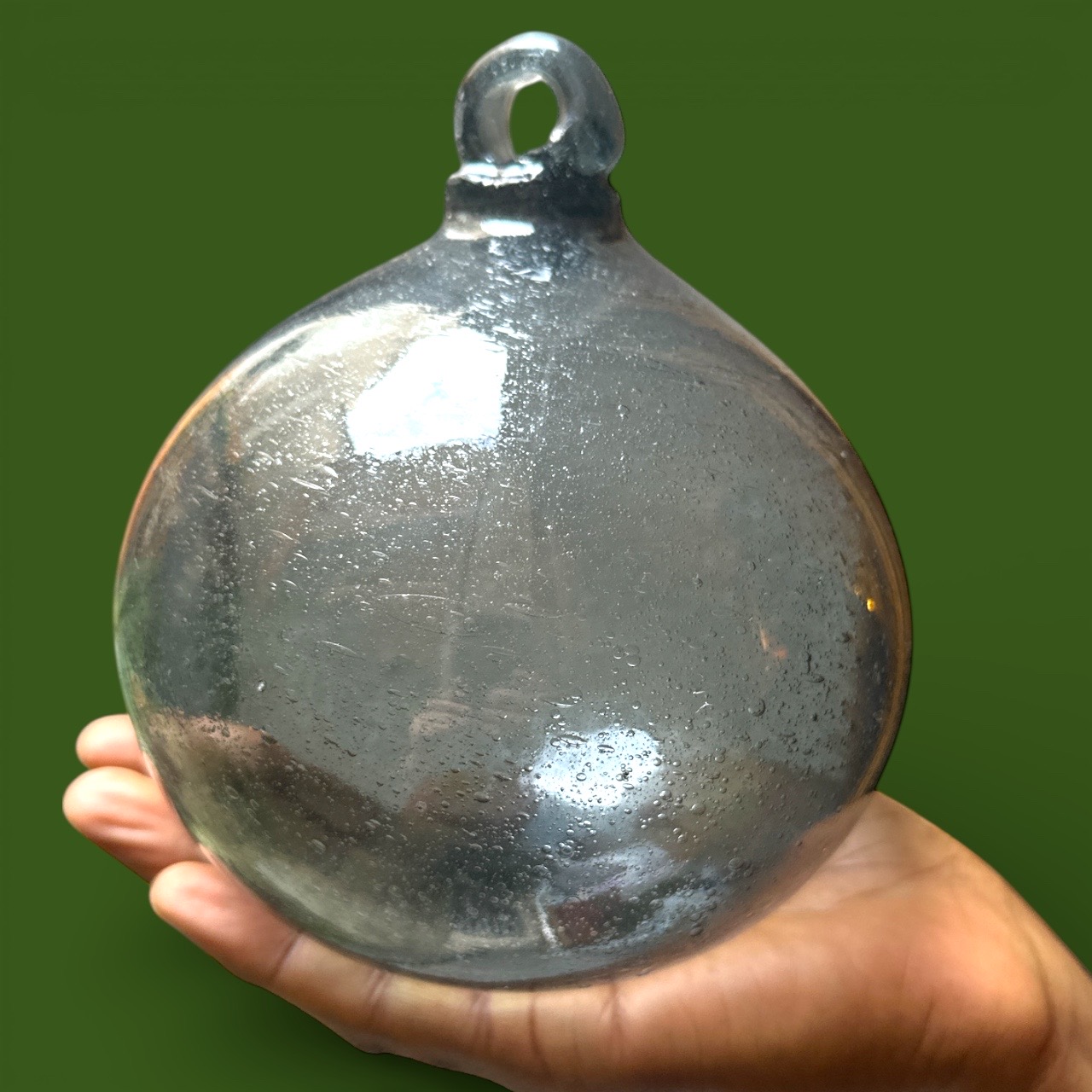 Boule de verre grise. Aurora Egypte. Extra Large (15x18cm)