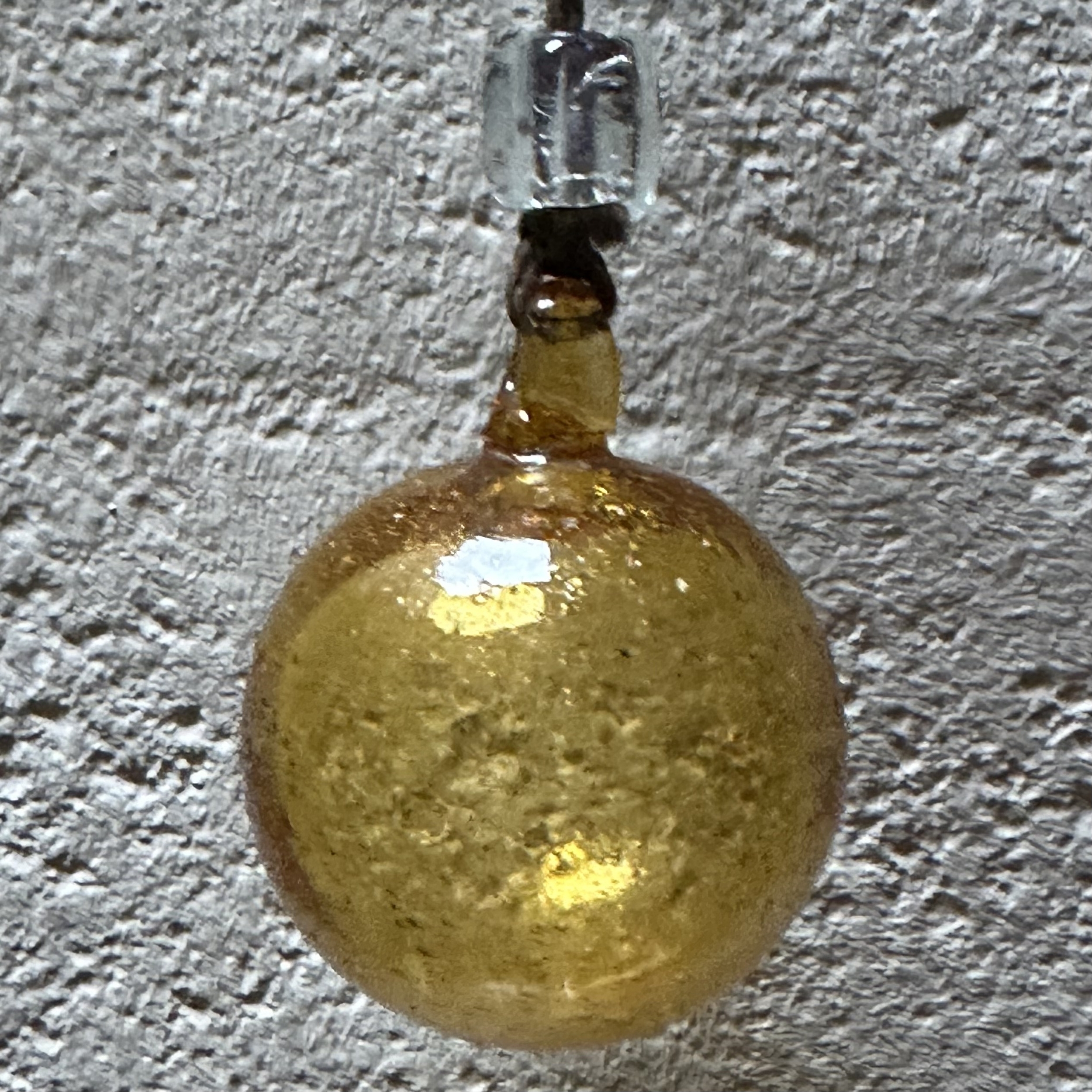 Guirlande Verre Soufflé dorée Bulle Ornement. VerGuiB11. Lifestyle. Pâte de Verre Décorative