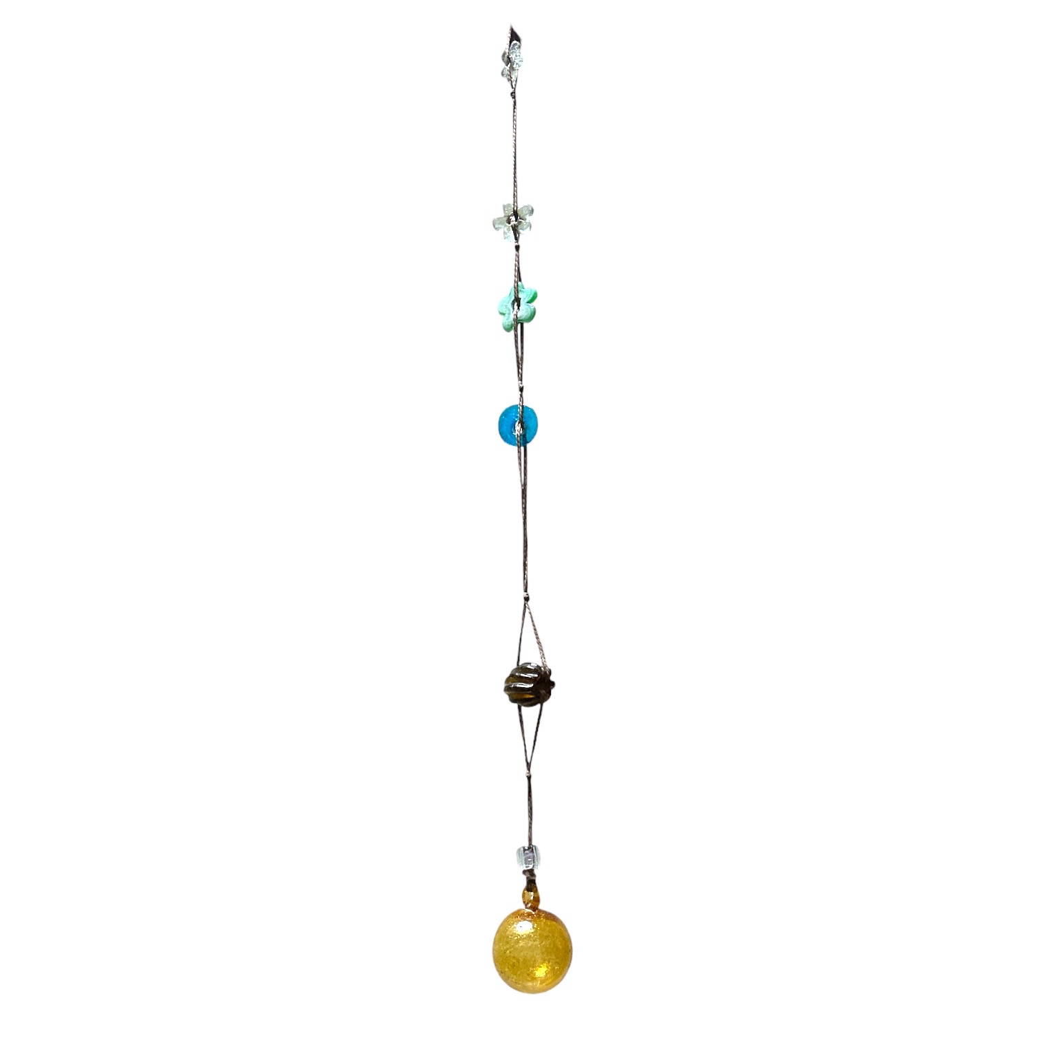 Guirlande Verre Soufflé dorée Bulle Ornement. VerGuiB11. Lifestyle. Pâte de Verre Décorative