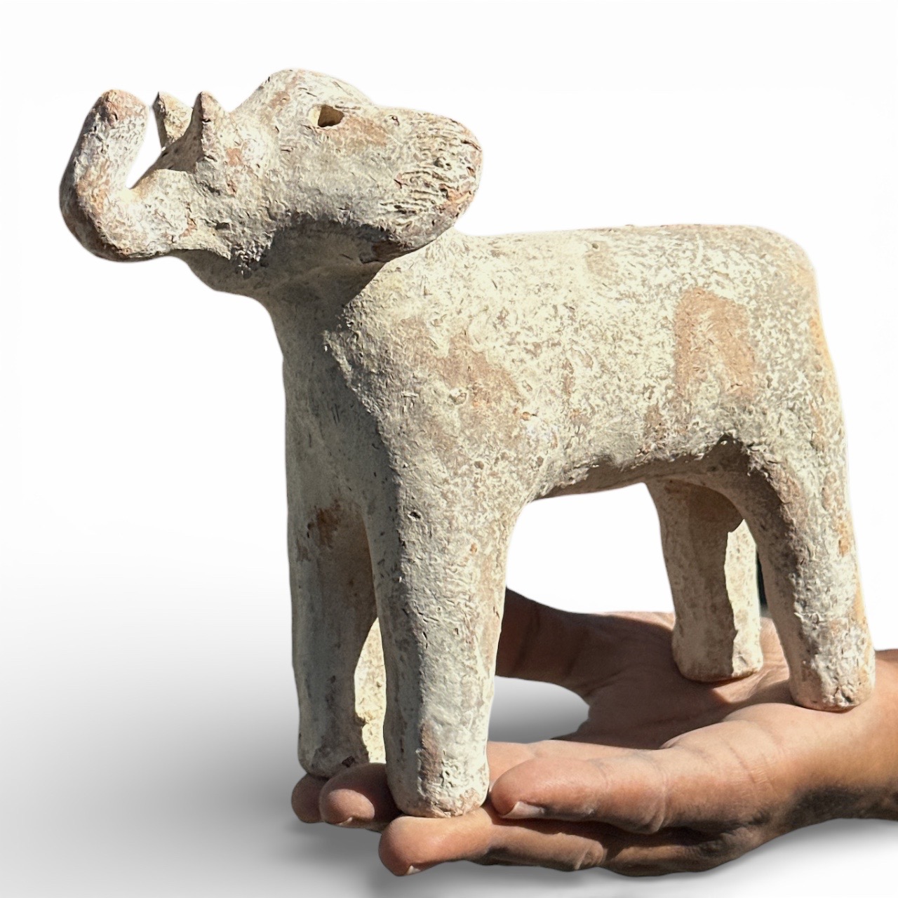 Figurine en terre cuite Fayoum - Eléphant - Egypte. PotFAn7. La Route des Rois. Lifestyle. Poterie