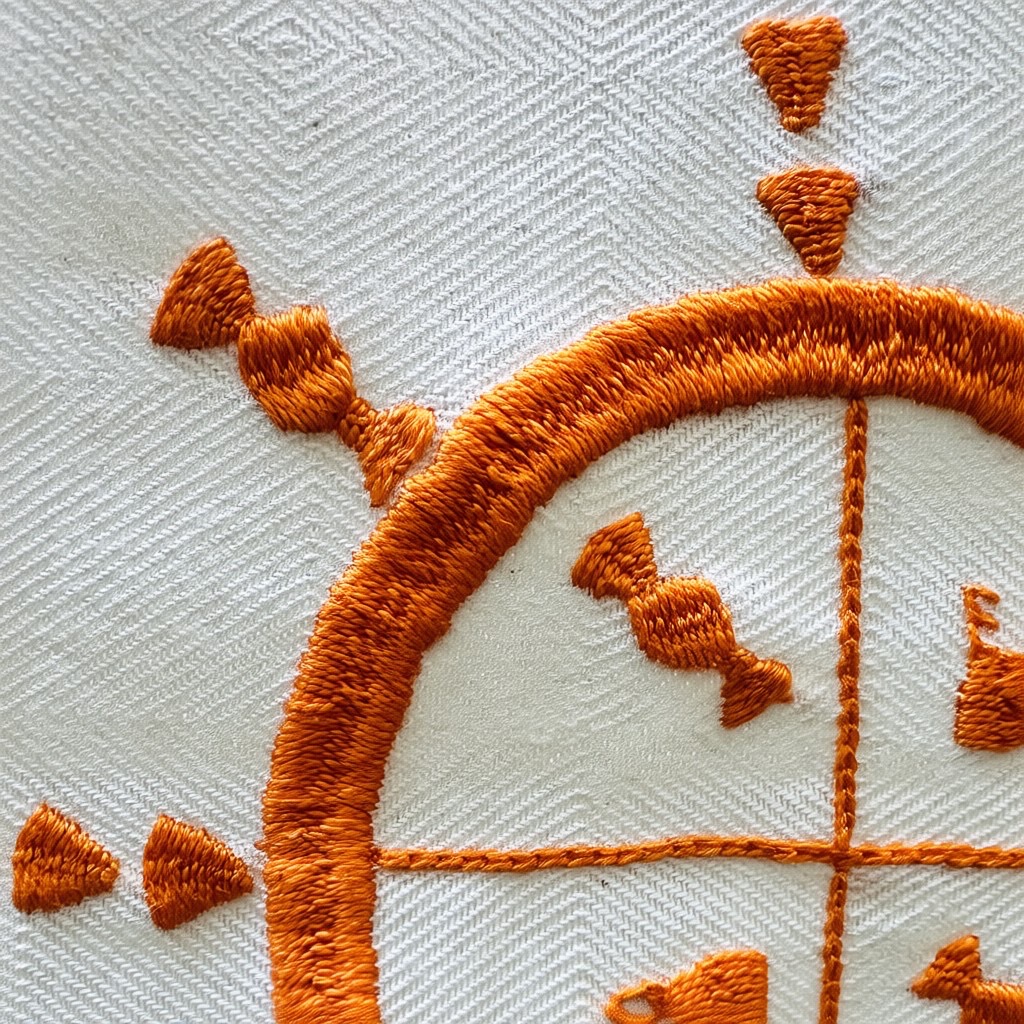 Fouta Amazigh Djebel Orange. TexDj7. La Route des Rois. Lifestyle. Textile