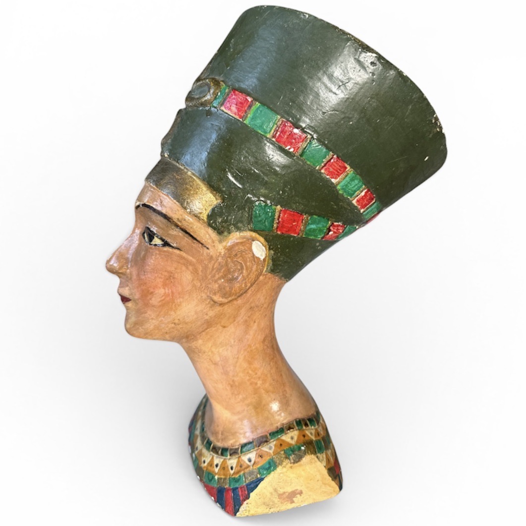 Buste de Néfertiti. Bro1Scul1. La Route des Rois. Brocante