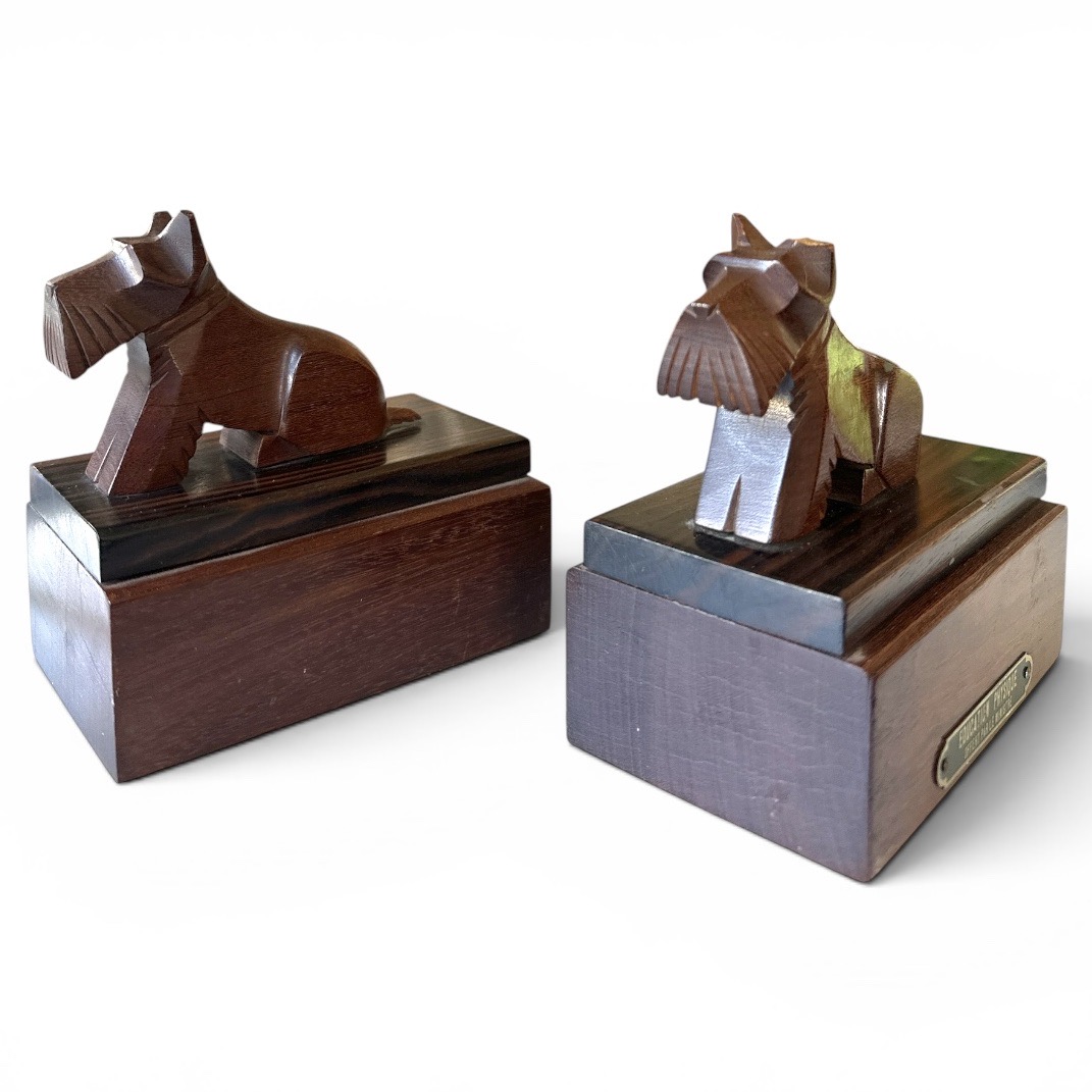 Serre-Livres Scottish Terrier. Bro1Deco3. La Route des Rois. Brocante