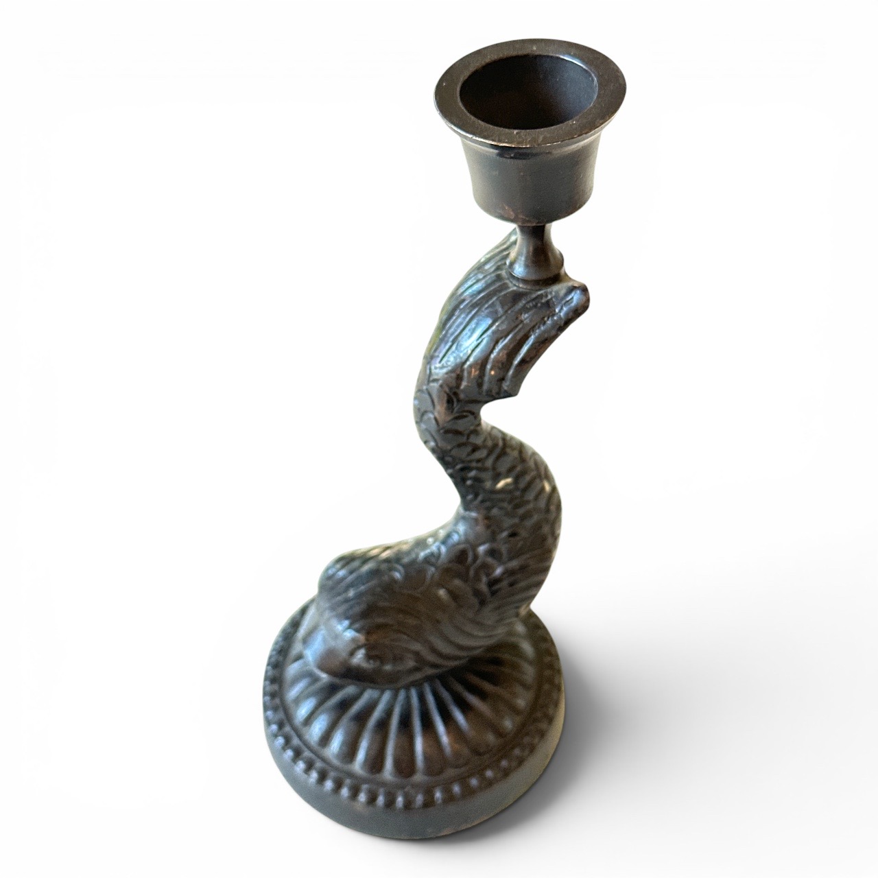 Bougeoir Carpe Koi. Bro1Deco4. La Route des Rois. Brocante