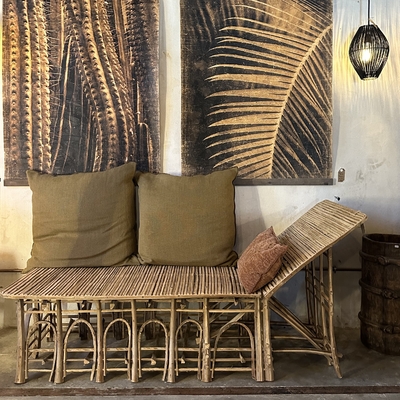 Meuble Artisanal en Bois de Palmier Dattier-Chaise Longue Paloma-Egypte. MobPCl. La Route des Rois. Lifestyle. Mobilier artisanal