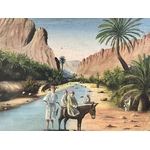Tableau Orientaliste. BroTab4. La Route des Rois. Brocante