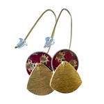 Boucles doreilles Djohar Carmin et Antique Gold. BijA1. La Route des Rois. Lifestyle. Bijoux
