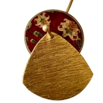 Boucles doreilles Djohar Carmin et Antique Gold. BijA1. La Route des Rois. Lifestyle. Bijoux