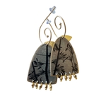 Boucles doreilles Tamah Noires et Cendres. BijA5. La Route des Rois. Lifestyle. Bijoux