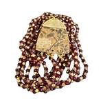 Collier Jasmine Carmin et Antique Gold. BijA12. La Route des Rois. Lifestyle. Bijoux