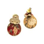 Boucles doreilles Zihla Carmin et Antique Gold. BijA2. La Route des Rois. Lifestyle. Bijoux
