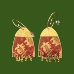 Boucles d'oreilles Tamah Carmin et Antique Gold. BijA4. La Route des Rois. Lifestyle. Bijoux