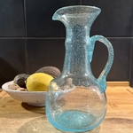 Carafe Zhar Bleue menthe Egypte. La Route des Rois. Lifestyle. Verre soufflé Egypte