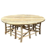 Meuble Artisanal en Bois de Palmier Dattier-Table basse Nadim-Egypte. La Route des Rois. Lifestyle. Mobilier artisanal