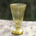 Verre à pied Jafar doré Egypte. VerJa1. La Route des Rois. Lifestyle. Verres Soufflés Egypte