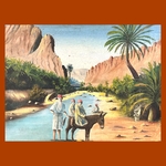 Tableau Orientaliste. BroTab4. La Route des Rois. Brocante