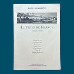 FONVIZINE D. : Lettres de France (1777 - 1778). La Route des Rois. Librairie. Littérature