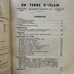 Collectif : En Terre dIslam. N° 36. Deuxième trimestre 1946. 21ème année.Troisième série. La Route des Rois. Librairie. Histoire