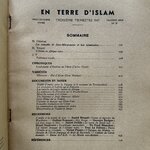 Collectif : En Terre dIslam. N° 39. Toisieme trimestre 1947. 21ème année.Troisième série. La Route des Rois. Librairie. Histoire