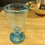 Verre à pied Jafar bleu menthe Egypte. VerJa6. La Route des Rois. Lifestyle. Verre soufflé Egypte