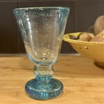 Verre à pied Jafar bleu menthe Egypte. VerJa6. La Route des Rois. Lifestyle. Verre soufflé Egypte