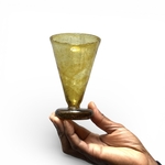 Verre / Coupe Noor doré. VerNo2. La Route des Rois. Lifestyle. Verre soufflé Egypte