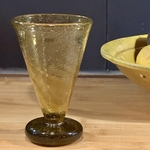 Verre / Coupe Noor doré. VerNo2. La Route des Rois. Lifestyle. Verre soufflé Egypte